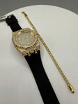 Reloj Gold + Pulsera Fancy