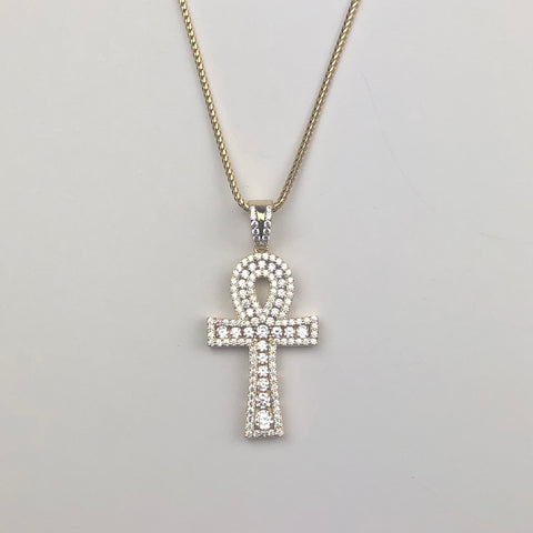 Wide Cross Pendant and Chain